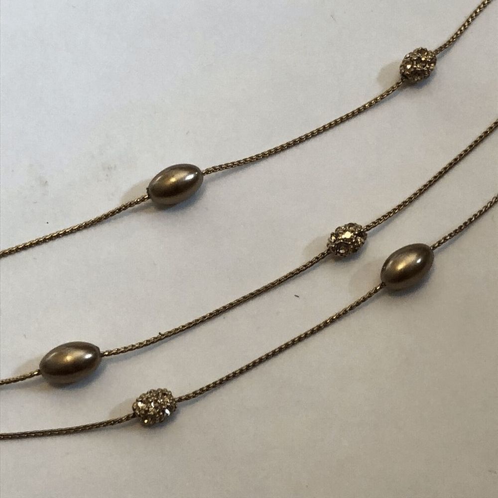 Monet 1990’s Gold Tone Multi-Strand 16-18” Necklace - Picture 3 of 8